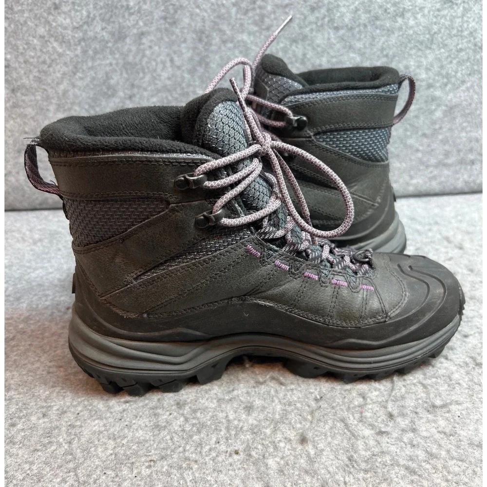 Merrell Thermo Chill Mid Shell Waterproof Hiking Boots Black Purple Women 7.5